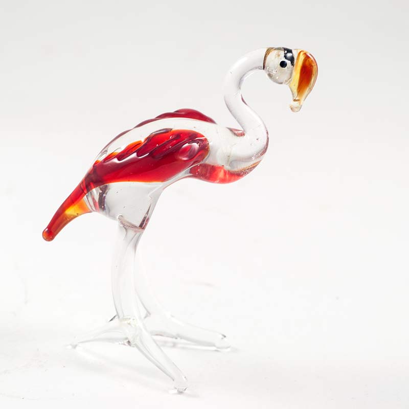 Фламинго фигурка из стекла Птицы 