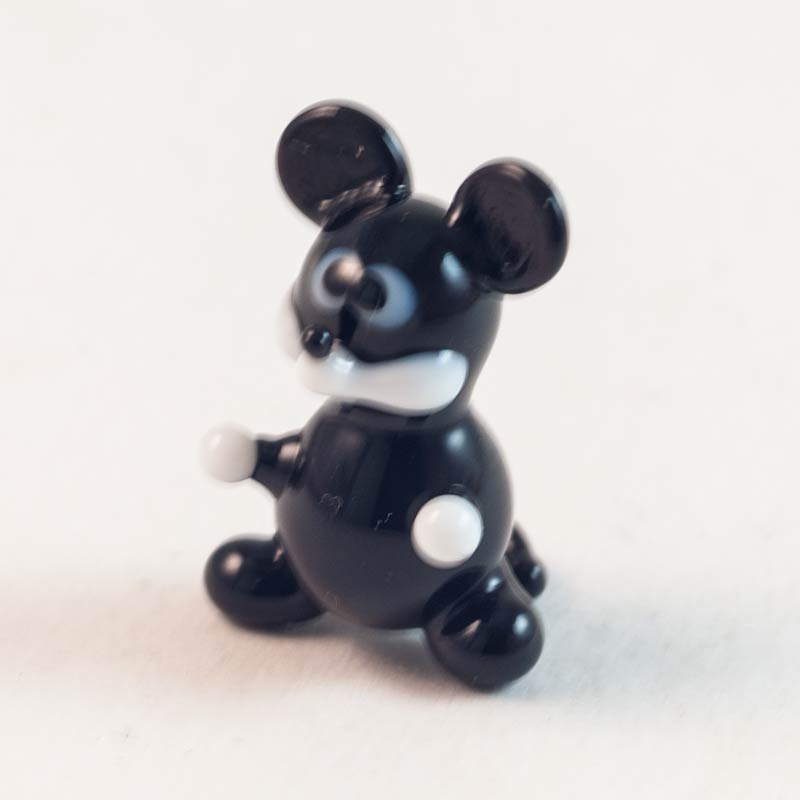 Мышь черная мини фигурка Миниатюрные