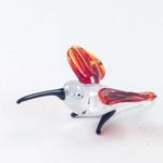 Колибри красная мини фигурка из стекла Миниатюрные