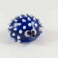 Стеклянная фигурка Еж темно-синий высотой 3 см