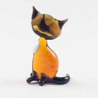 Котик сиамский коричневый высотой 5 см