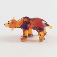 Медведь мини стеклянная фигурка высотой 1,5 см