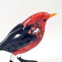 Снегирь стеклянная фигурка высотой 7 см