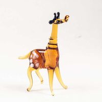 Фигурка стеклянная Жираф коричневый Животные