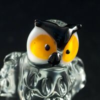 Фигурка Сова прозрачная высотой1 5 см