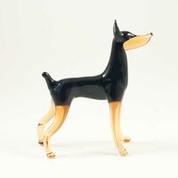 Стеклянная фигурка Добермана высотой 6 см