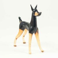 Стеклянная фигурка Добермана высотой 6 см