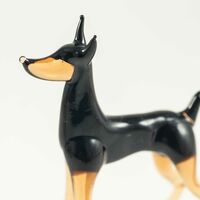 Стеклянная фигурка Добермана высотой 6 см
