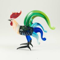 Петух фигурка из стекла