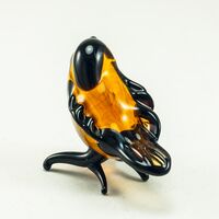 Воробей фигурка из стекла