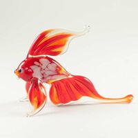 Рыбка красная фигурка стеклянная Рыбы