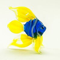 Стеклянная синяя фигурка рыбы Рыбы