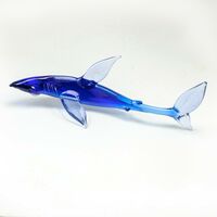 Акула синяя стеклянная фигурка Рыбы