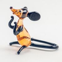 Стеклянная фигурка "Мышь Карина"