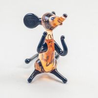 Стеклянная фигурка "Мышь Карина"