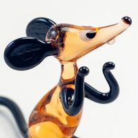 Стеклянная фигурка "Мышь Карина"