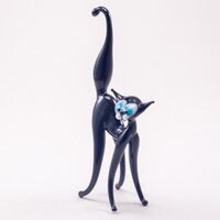 Стеклянная фигурка Черный кот Максим