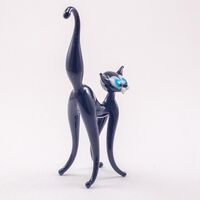 Стеклянная фигурка Черный кот Максим