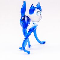 Котик синий ажурный