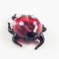 Стеклянная мини фигурка Божья коровка Алевтина