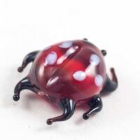 Стеклянная мини фигурка Божья коровка Алевтина