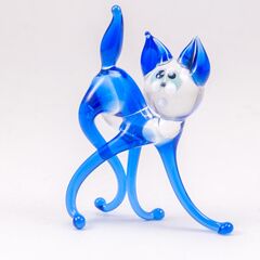 Котик синий ажурный