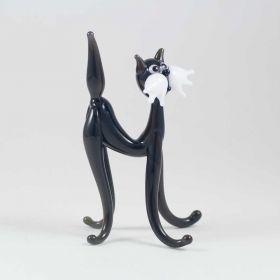 Черный озорной котик, высота 6 см Коты
