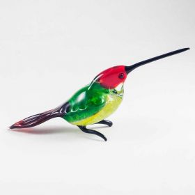Фигурка стеклянная колибри длиной 14 см Птицы 