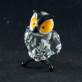 Фигурка Сова прозрачная высотой1 5 см Птицы 