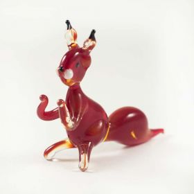 Белочка фигурка стеклянная высотой 5 см Животные