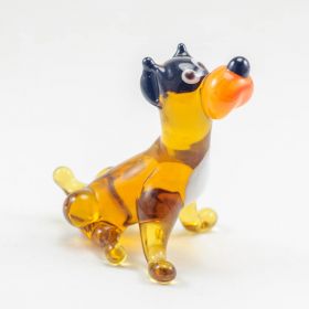 Собака боксер стеклянная фигурка высотой 5 см Собаки
