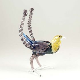 Фигурка стеклянная птица Лирохвост Птицы 