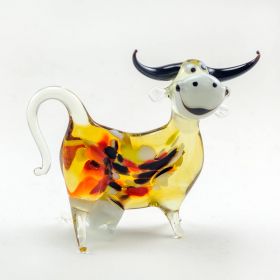 Корова бежевая высотой 7,5 см Животные