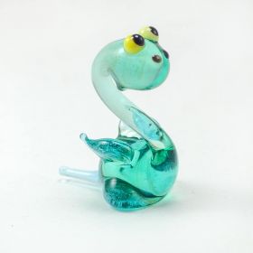 Дракончик зеленый фигурка из стекла Животные