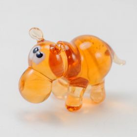 Бегемотик коричневый из стекла высотой 3,5 см Животные