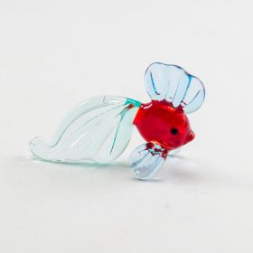 Фигурка рыбка красная с синим Миниатюрные