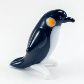 Пингвин черный фигурка из стекла Птицы 