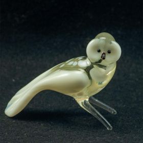 Стеклянная фигурка Сова белая Птицы 