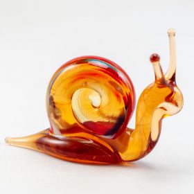 Улитка коричневая стеклянная фигурка Насекомые