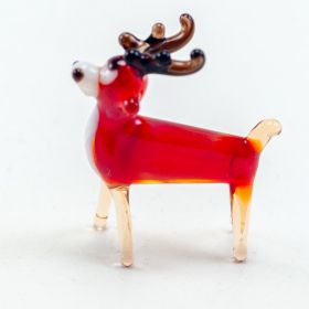 Олень Евстафий стеклянная мини фигурка Миниатюрные