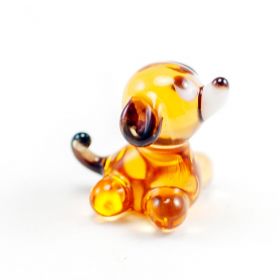 Собачка стеклянная мини фигурка Миниатюрные