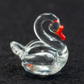 Прозрачный лебедь мини фигурка Миниатюрные