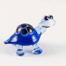 Черепашка стеклянная синяя по имени Акупара Миниатюрные