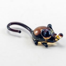 Мышь черная мини фигурка Миниатюрные