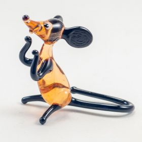 Стеклянная фигурка "Мышь Карина" Животные