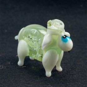 Овечка белая фигурка стеклянная Животные