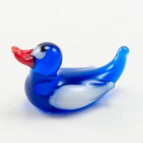 Уточка Дуся стеклянная миниатюрная фигурка Миниатюрные