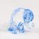 Слоник синий фигурка из стекла Миниатюрные