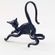 Фигурка черный  кот Коты