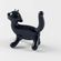 Кот черный фигурка из стекла Миниатюрные
